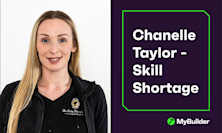 Header for an interview with Chanelle Taylor, who is pictured on the left side in black work clothing.