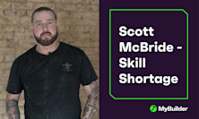 Header for an interview with Scott McBride, who is pictured on the left in a black T-shirt.