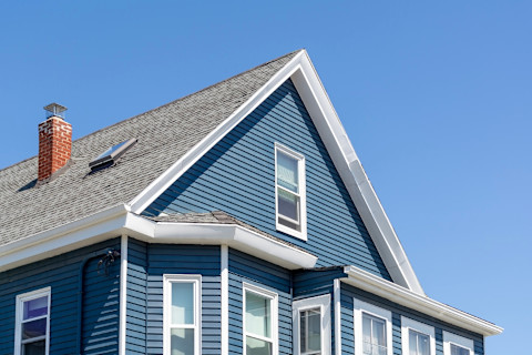 blue-gable-roofed-house