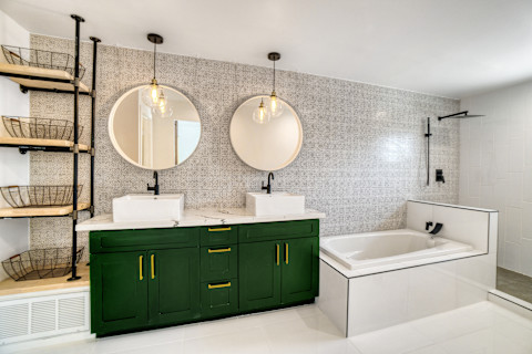 Painted bathroom vanity