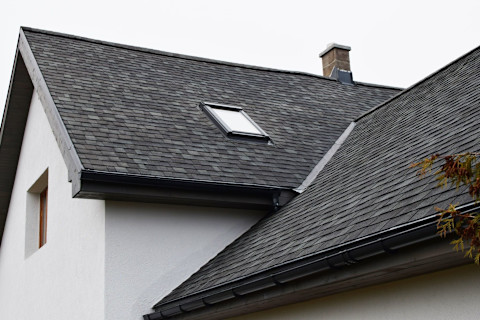 Image of a pitched roof newly installed.