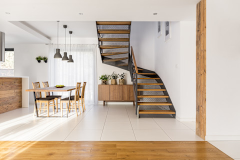 Industrial stair railings