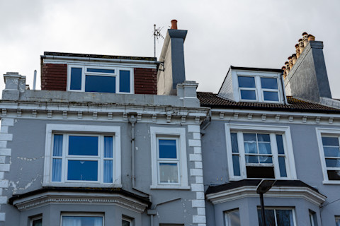 This image shows a roof lift loft conversion completed on a victorian terraced townhouse