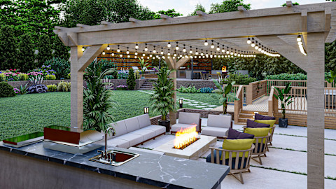 Pergola decking lights
