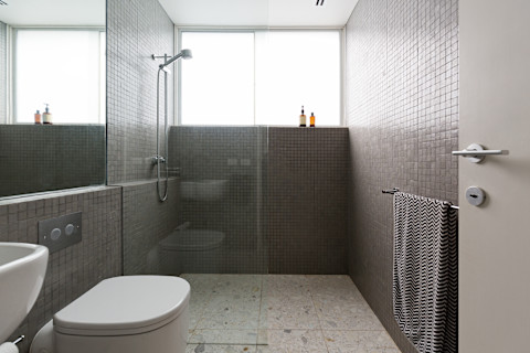 Modern bathroom with walk in shower