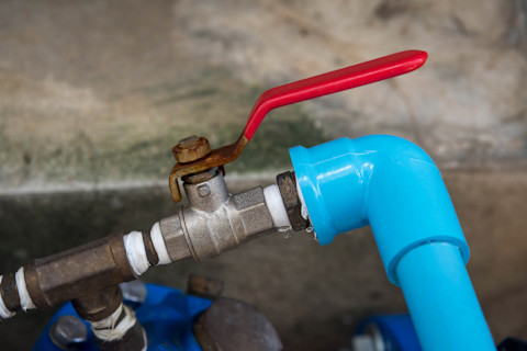Water shut off valve location