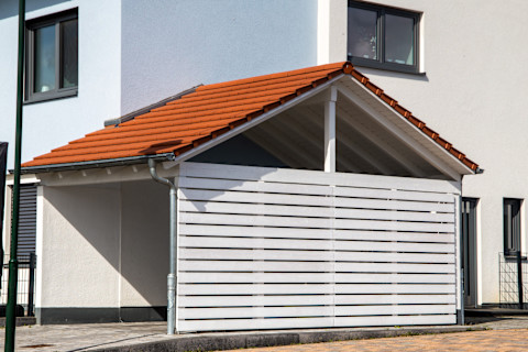 Detached wooden carport