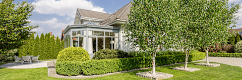 Conservatory in house's back garden