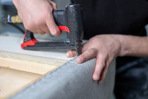 Sofa Fabric Being Fixed
