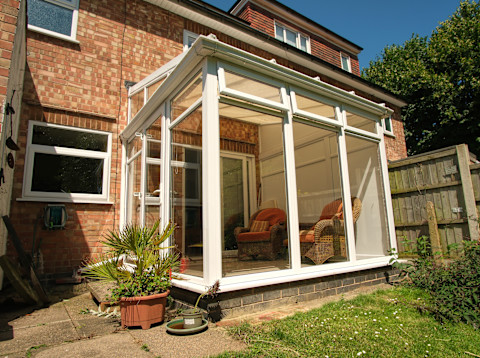 A new glass extension has been installed