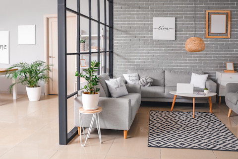 Stylish interior of living room
