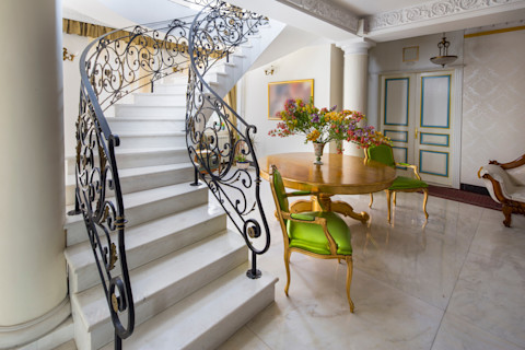 Wrought iron stair railings