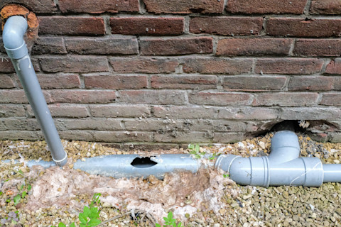 outside drain blocked 2