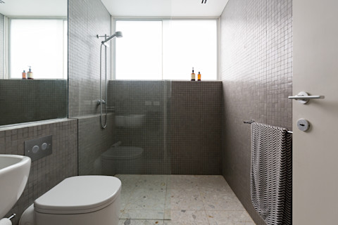 Modern bathroom with walk in shower