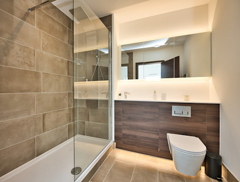 New tiles in a bathroom.