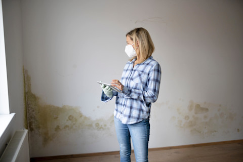 woman-looking-at-damp-walls