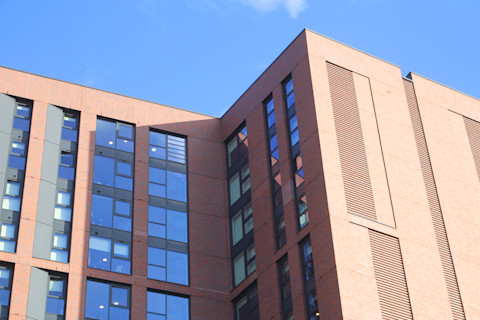 Cladding on modern building