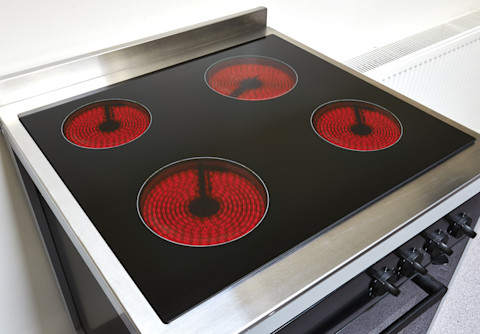 Ceramic and Induction Cooktops in Kitchen