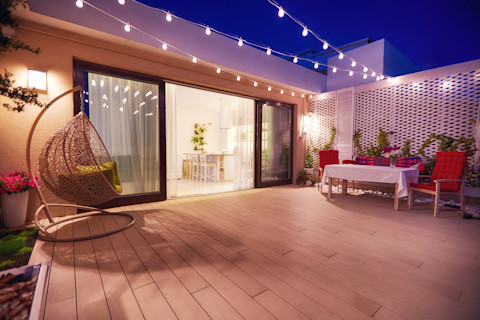 Evening deck lighting