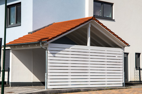 Detached wooden carport