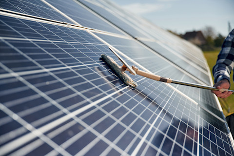 cleaning solar panels