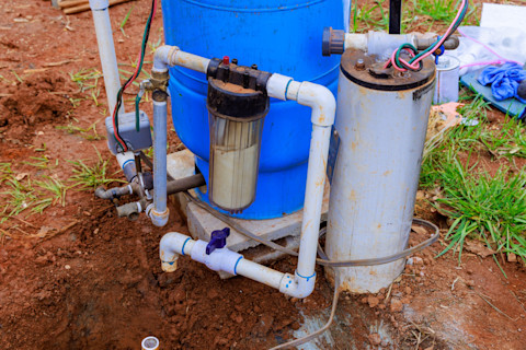 A blue well repair