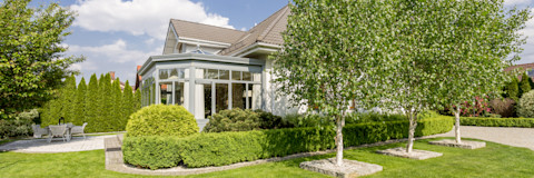 Conservatory in house's back garden