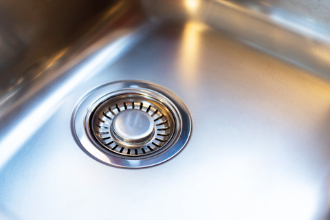 Modern stainless steel kitchen sink drain
