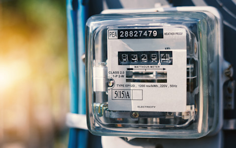Electrical meter flashing a fault