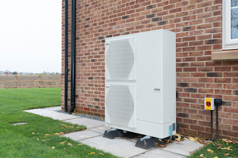 Air source heat pumps fitted to a new home development