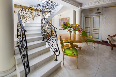 Wrought iron stair railings
