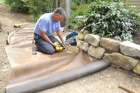 Laying garden path 2