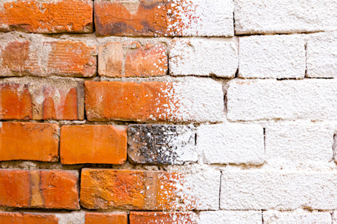 Lime washed brick