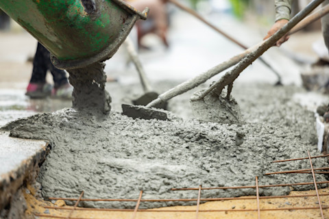 Pouring concrete