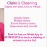 Claire's cleaning