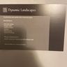 Dynamic landscapes