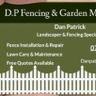 D.P fencing and landscaping