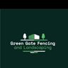 Green gate fencing and landscaping