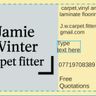 Jamie winter carpet fitter
