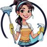 Maggie's mop cleaning
